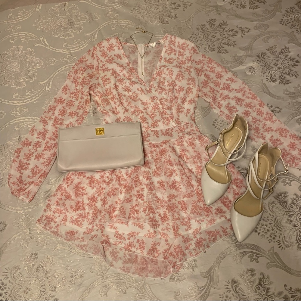Pink Floral Romper